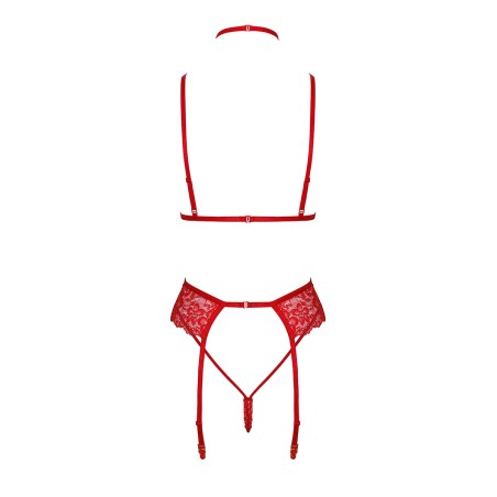 Ensemble 5 pièces Bondage Red Lace Kiss 243 - Kissable