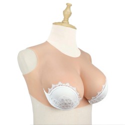 Buste faux seins, poitrine volumineuse, encolure ronde