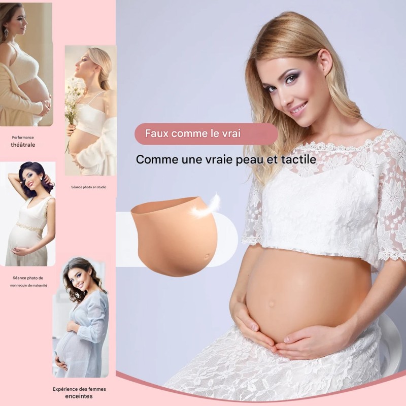 Faux ventre de grossesse gonflable en silicone réaliste
