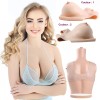 Buste faux seins silicone, encolure ronde, décolleté dos