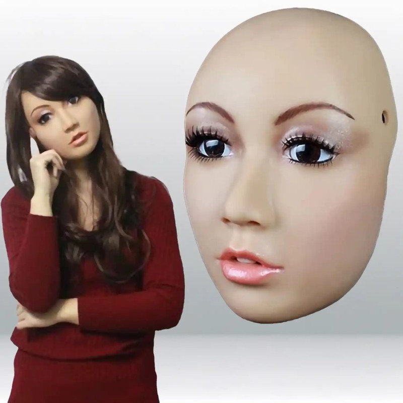 Masque féminin en silicone demi-tête, une jeunesse magique