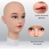 Masque féminin en silicone, tête pleine, lacets à l’arrière