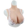 Buste faux seins, vaisseaux apparents, col haut