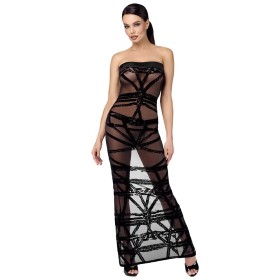 Robe longue Bondesque épaules dénudées F358