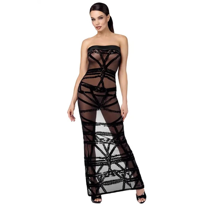 Robe longue Bondesque épaules dénudées F358