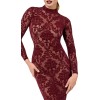 Robe midi Kink Royal en tulle bordeaux F384