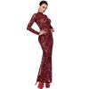 Robe longue Kink Royal en tulle bordeaux F383