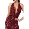Mini-robe Kink Royal cascade en tulle bordeaux F385