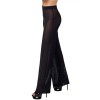Pantalon Palazzo Onyx transparent en tulle noir F374