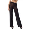 Pantalon Palazzo Onyx transparent en tulle noir F374