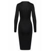 Robe noire midi à manches longues -  Cotelly Party