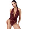 Body en tulle floqué Kink Royal F386 - Noir Handmade