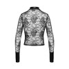 Chemise dentelle Noirelle F377 - Noir Handmade