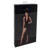 Robe longue fendue Onyx F373 - Noir Handmade