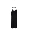 Robe longue en maille pailletée Onyx F372 - Noir Handmade