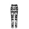 Jupe longue fendue Bondesque F360 - Noir Handmade