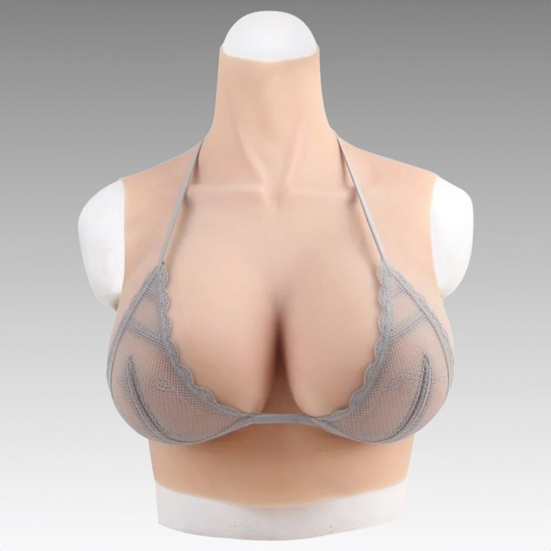 Buste fausse poitrine, col haut, Bonnet H