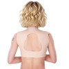 Buste faux seins en silicone, col haut et dos ouvert