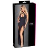 Robe longue à décolleté plongeant noire argentée - Cottelli PARTY