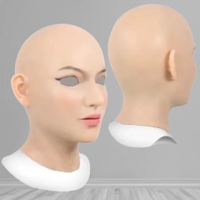 Masque féminin en silicone tête complète