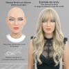 Masque féminin en silicone tête complète