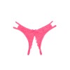 String ouvert dentelle Rose - Litolu Lingerie
