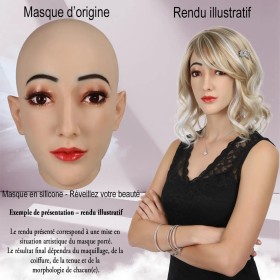 Masque en silicone réaliste visage féminin