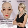 Masque en silicone réaliste visage féminin