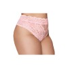 String grande taille dentelle taille haute rose 