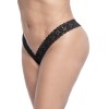 String brésilien en dentelle noir grande taille 