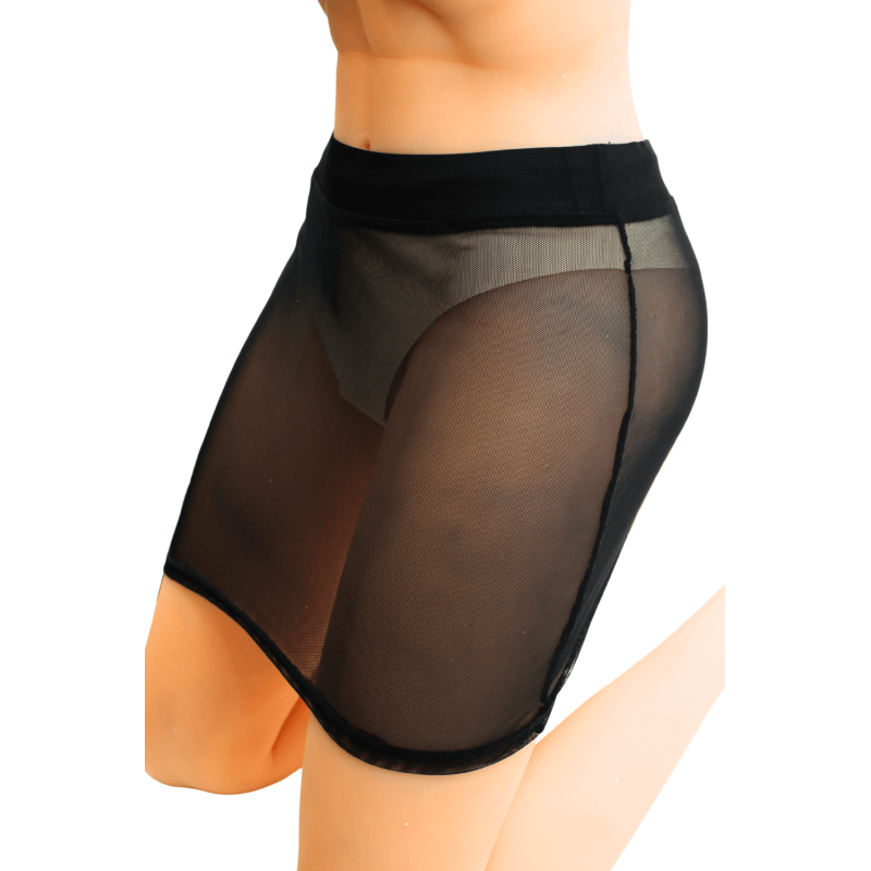 Jupe noire en résille transparente Maya 