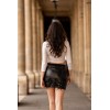 Jupe courte simili cuir noir Paula 