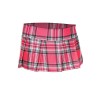 Mini-jupe plissée rose vif style ecossais 