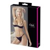 Soutien-gorge sexy demi-seins en satin avec chainette et string 