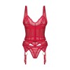 Cupide Desir corset et string - Rouge