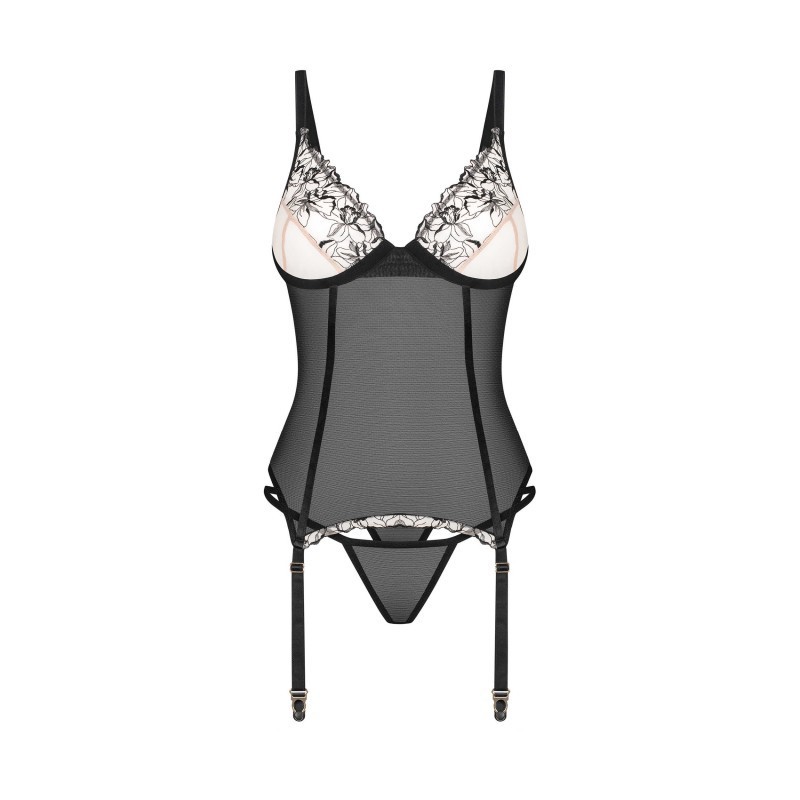 Vila blanes corset et string - Noirs