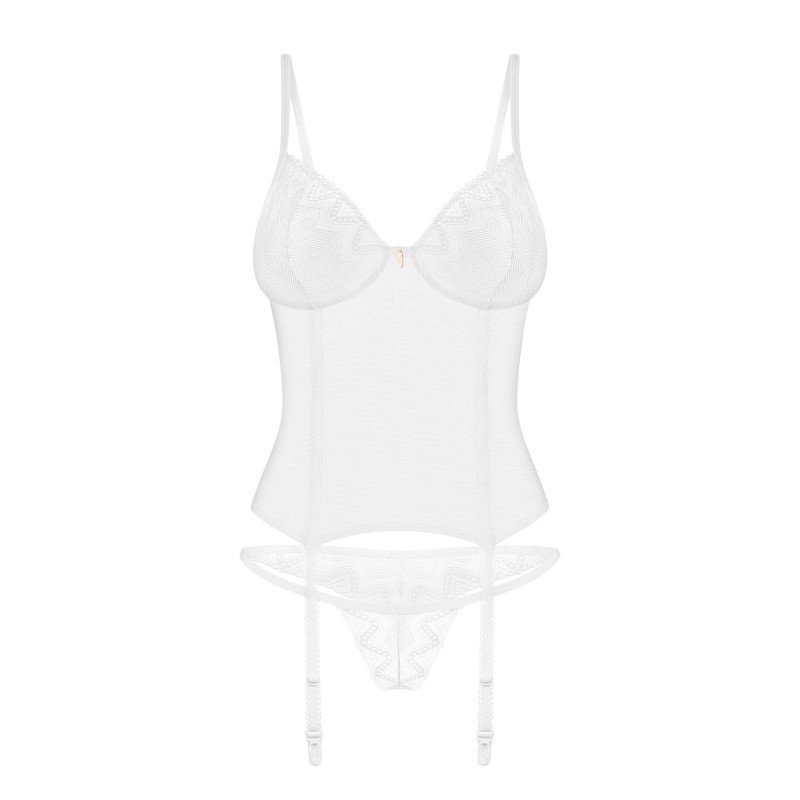 Alissium corset et string - Blancs