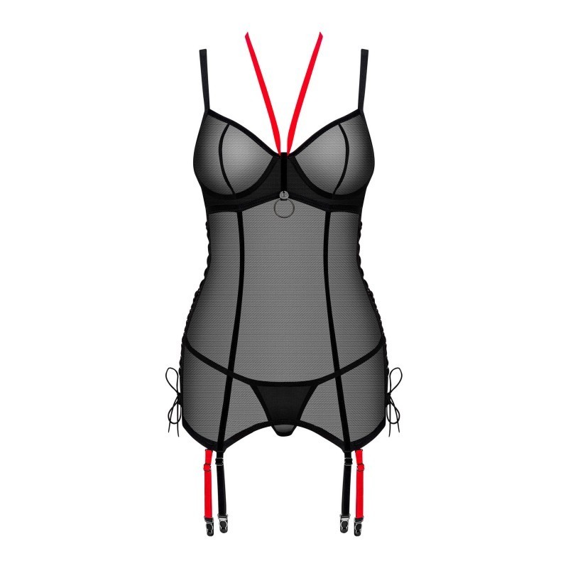 Glandez guêpière et string - Noir