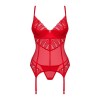 Ingridia corset et string - Rouge