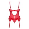 Ingridia corset et string - Rouge