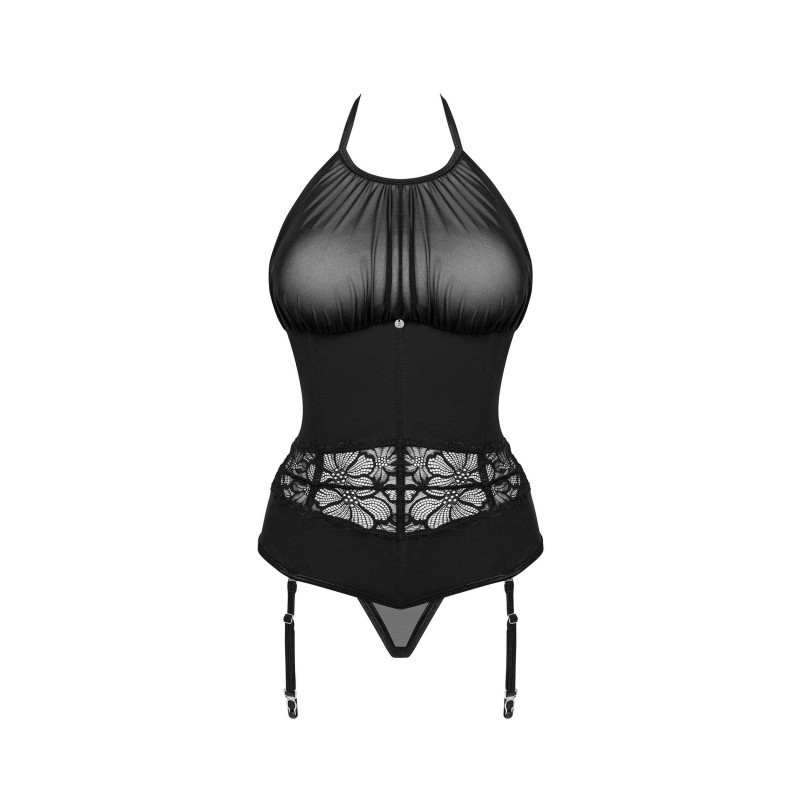 Serafia guêpière et string - Noir