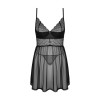 Chemeris babydoll et String - Noire