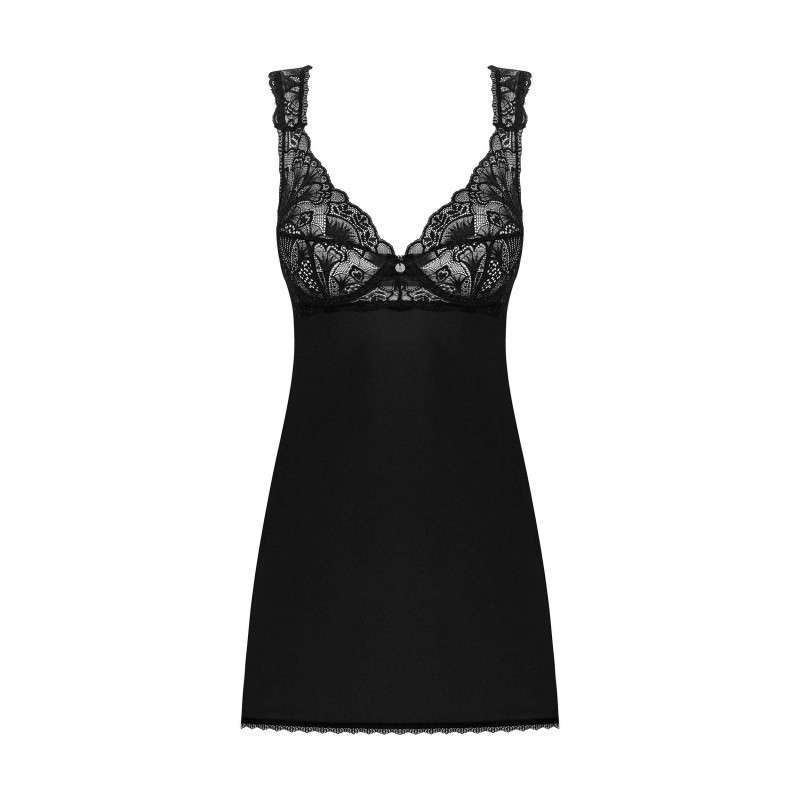 Donna Dream babydoll et String - Noire