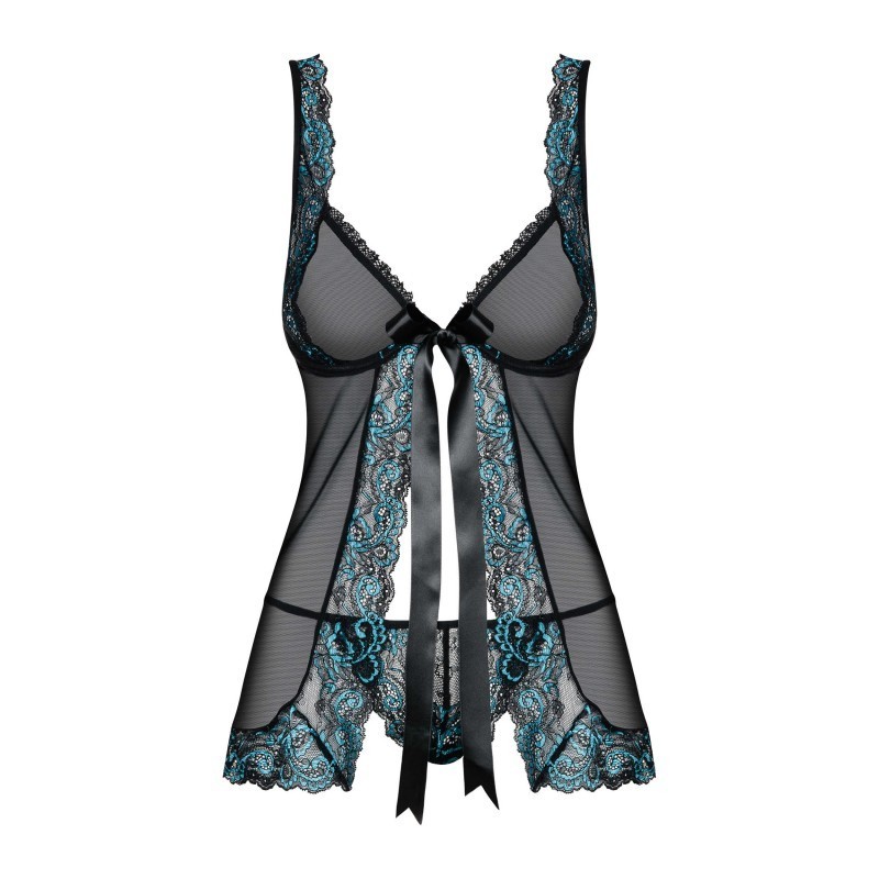 Amanta Babydoll - Noir et Turquoise