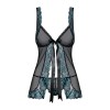Amanta Babydoll - Noir et Turquoise