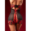 Babydoll sexy à armatures Mapalé broderie roses et string 