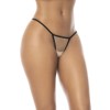 Nuisette en fine résille transparente, avec porte jarretelles amovibles et réglables et string assorti inclus 