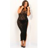 Nuisette noire longue grande taille 