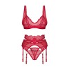 Cupide Desir ensemble 3 pièces - Rouge