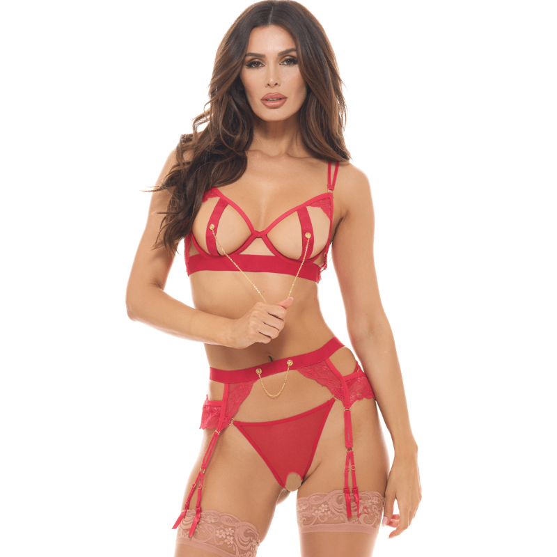 Ensemble 3 pièces rouge 